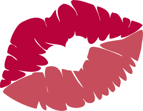 Red Lip Mark Illustration